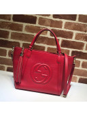 Gucci Soho GG Leather Tote Bag 369176 Red