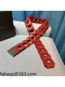 Bottega Veneta Calfskin Belt Red 2021 111037