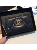 Chanel 19 Zipped Coin Purse AP0949 Black 2019