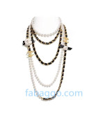 Chanel Bow and Camellia Long Necklace AB4465 2020