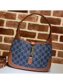 Gucci Jackie 1961 GG Denim Small Shoulder Bag 636706 Dark Blue 2021