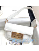 Chanel Calfskin Small Flap Hobo Bag White 2020