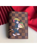 Louis Vuitton Damier Ebene Canvas Tom and Jerry Print Passport Cover N64411 2019