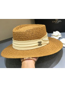 Chanel Straw Wide brim Hat White 2021 C22