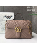 Gucci GG Marmont Medium Top Handle Bag 498109 Nude 2019