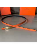 Hermes Width 1.3cm Swift & Epsom Leather Reversible Belt Orange/Black 2020