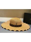 Louis Vuitton Straw Wave Wide Brim Hat Khaki LV04 2021