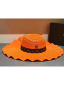 Louis Vuitton Straw Wave Wide Brim Hat Orange LV06 2021