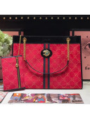 Gucci GG Velvet Rajah Large Tote 537219 Red 2019