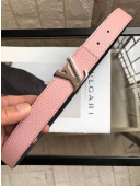 Louis Vuitton Reversible Grained Calfskin Belt 30mm with LV Buckle Pink