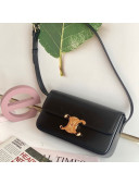 Celine Triomphe Shoulder Bag in Shiny Calfskin 194143 Black 2021