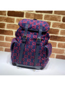 Gucci Small GG Wool Backpack ‎598184 Blue/Red 2020