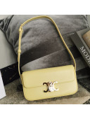 Celine Triomphe Shoulder Bag in Shiny Calfskin 194143 Yellow 2021