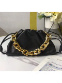 Bottega Veneta Small The Chain Pouch Clutch Bag With Square Ring Chain Black 2020