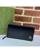 Gucci Smooth Leather Zip Long Wallet 428736 Black 2021