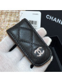 Chanel Grained Calfskin Bill Clip A80801 Black/Silver 2021