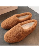 Celine Wool Flat Loafers Camel 2019