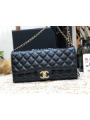 Chanel Quilted Lambskin Flap Evening Bag Black 2021