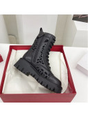 Valentino Atelier Shoes 08 San Gallo Edition Combat Ankle Boots All Black 2021