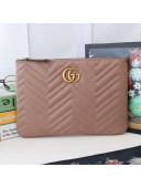 Gucci GG Marmont Leather Pouch ‎525541 Dusty Pink 2019