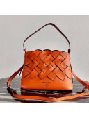 Prada Leather Tress Shoulder Bag 1BA290 Orange 2020