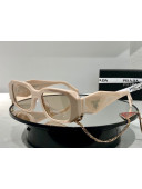 Prada Sunglasses With Chain SPR17WS Beige 2021