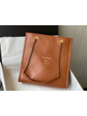 Chanel Calfskin Medium Shopping Bag AS2753 Caramel Brown 2021 TOP