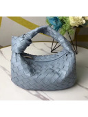 Bottega Veneta Mini BV Jodie Woven Lambskin Hobo Bag Blue 2020