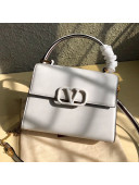 Valentino Small VSLING Grainy Calfskin Top Handle Bag 0530S White 2019