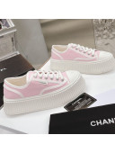 Chanel Canvas Platform Sneakers Pink 2021