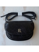 Balenciaga Nappa Calfskin XS Flap B Crossbody Bag Black 2019