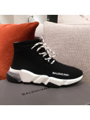 Balenciaga Speed Knit Sock Lace-up Boot Sneaker Black 2021 16 ( For Women and Men)