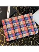 Chanel Tweed Large Pouch Orange/Blue/Pink 2020