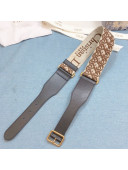 Dior Belt 5cm in Brown Oblique Embroidered Canvas 2020