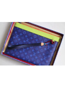 Louis Vuitton Blue Monogram Canvas Rainbow Pochette Apollo Clutch 2018