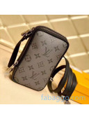 Louis Vuitton Double Phone Pouch in Monogram Eclipse Canvas M69534 Black/Grey 2020