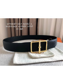 Hermes Batonnet Belt Buckle & Reversible Leather 38mm Black/Gold 2021