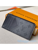 Louis Vuitton Coin Card Holder in Monogram Eclipse Canvas M69533 Black/Grey 2020