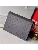 Louis Vuitton Pochette Voyage MM Pouch in Monogram Eclipse Canvas M69535 Black/Grey 2020