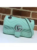 Gucci GG Marmont Matelassé Mini Chain Shoulder Bag 446744 Pastel Green 2020