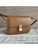 Celine Medium Classic Bag in Ripples Calfskin Leather Caramel 2021 Top Quality