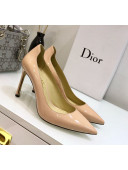 Dior J'adior D-Moi Point Heel 95mm Pump in Patent Leather Nude 2019