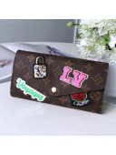 Louis Vuitton Monogram Canvas Sarah Wallet Patches M63318 2018