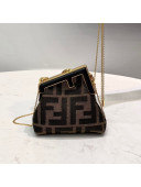 Fendi First Nano Bag Charm in FF Canvas Black 2021 80018S