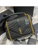 Saint Laurent Classic Large College Monogram Bag 392738 Black/Gold