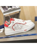 Dior B27 Low-Top Sneakers in White and Red Calfskin 2020 (For Women and Men)