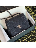 Chanel Denim Small Flap Bag AS2070 Black 2020