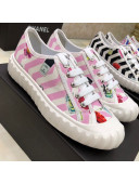 Chanel Bloom Print Fabric Sneakers Pink 2019