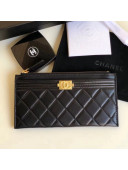 Chanel Calfskin Boy Chanel Pouch Black 2018