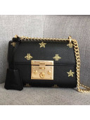 Gucci Padlock Bee Star Small Shoulder Bag 432182 Black 2018